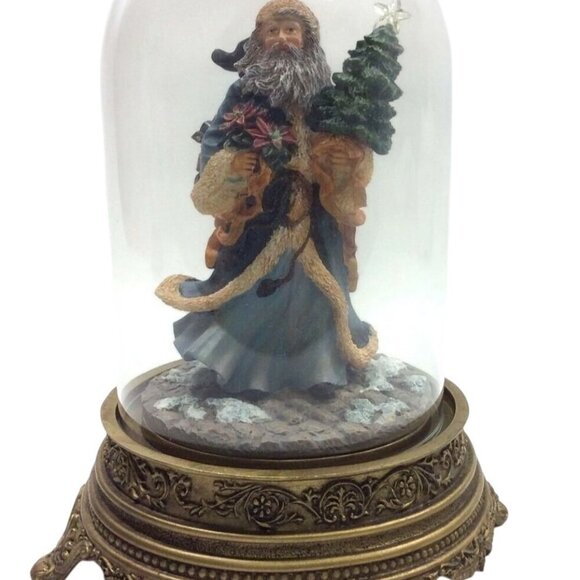 Franklin Mint Kriss Kringle Santa Claus Figurine Glass Dome F Klein NO MUSIC - Picture 2 of 8